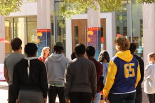 Campus tour of building